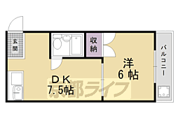 マンションエイト 1DKの間取図画像