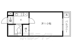 ディアコート 1Kの間取図画像