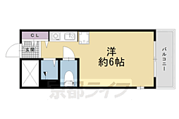スペリオン四条烏丸 1Kの間取図画像
