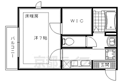 ヴィヴィ・セレサ2番館 1Kの間取図画像