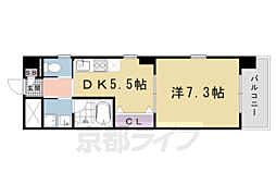 STD五条 1DKの間取図画像