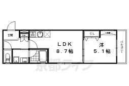 ベラジオ烏丸三条2 1LDKの間取図画像