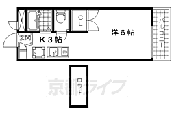 さくらメゾン日野 1Kの間取図画像