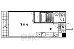 ローサオルデン 1Kの間取図画像