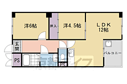 ハイツアザレア 2LDKの間取図画像
