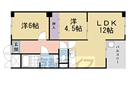 ハイツアザレア 2LDKの間取図画像