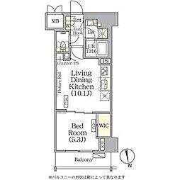 ザ・パークハビオ神楽坂レジデンスSouth 1LDKの間取図画像