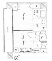 東京メトロ有楽町線 護国寺駅 徒歩6分の賃貸マンション 4階1DKの間取り