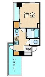 プレール九段 1Kの間取図画像