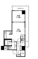 クオリア後楽園 1LDKの間取図画像