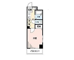 細工町アパルトマン 1Kの間取図画像