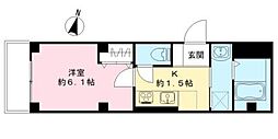 グランドグレース神楽坂 1Kの間取図画像