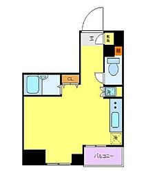 MAINSTAGE市ヶ谷曙橋 ワンルームの間取図画像