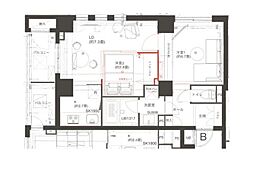 フレッシア永田町 2LDKの間取図画像
