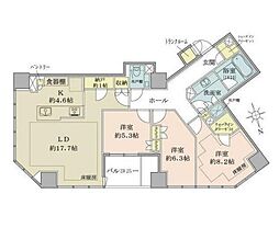 ブリリア一番町 3LDKの間取図画像