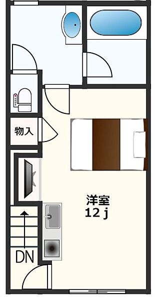サニースクエアP-1 305｜徳島県徳島市南二軒屋町西山(賃貸アパート1R・2階・46.00㎡)の写真 その2