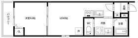 ピース・ヴィレッタ 401 ｜ 徳島県徳島市栄町2丁目（賃貸マンション1DK・4階・27.62㎡） その2