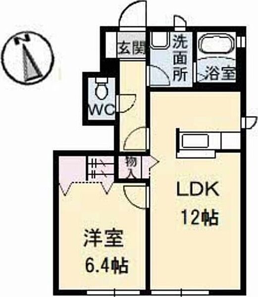 シャーメゾン大森　Ａ棟 102｜徳島県徳島市北沖洲2丁目(賃貸アパート1LDK・1階・45.42㎡)の写真 その2