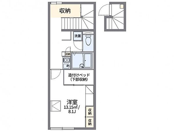 レオパレスＷＥＳＴＧＡＴＴＥＲ 203｜徳島県徳島市中島田町2丁目(賃貸アパート1K・2階・28.02㎡)の写真 その2