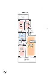 ハイホーム志津駅前 3LDKの間取図画像