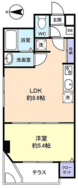 ミッキーハウス八千代台 ｜千葉県八千代市八千代台北1丁目(賃貸マンション1LDK・1階・30.82㎡)の写真 その4