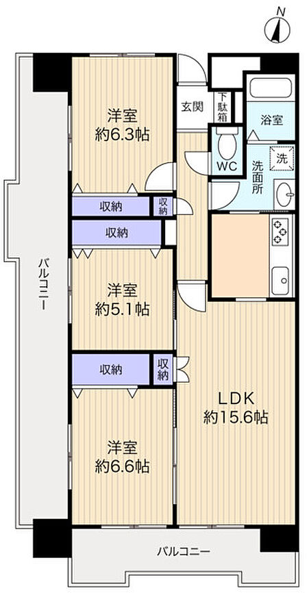 3LDK 間取り
