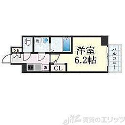 大阪市東淀川区東淡路4丁目マンション 1Kの間取図画像