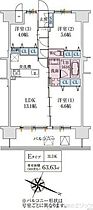 スプランディッド梅田グランノース  ｜ 大阪府大阪市北区大淀中５丁目12-43（賃貸マンション3LDK・3階・63.63㎡） その2