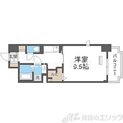 アヤコート 1Kの間取図画像