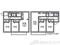 レオパレスイルリビエル 1Kの間取図画像