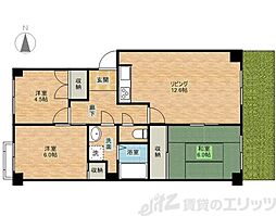 千里サザンテラス 3LDKの間取図画像