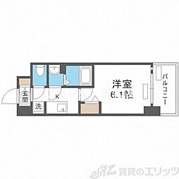 プレサンス天神橋筋六丁目ヴォワール 1Kの間取図画像