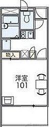 レオパレス上穂積 1Kの間取図画像