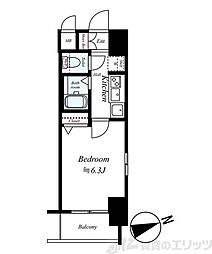 エステムコート新大阪7ステーションプレミアム 1Kの間取図画像
