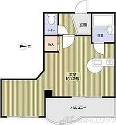 江坂東OMパレス ワンルームの間取図画像