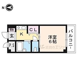 シロハイヌ 1Kの間取図画像