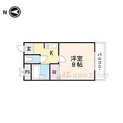 本町八番館 1Kの間取図画像