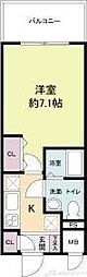 ラクラス新大阪 1Kの間取図画像