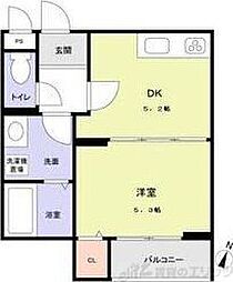 コンフォルタ中津 1DKの間取図画像