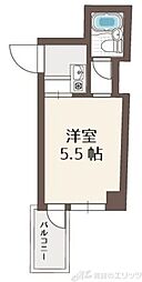 ラコンテスィエル 1Kの間取図画像
