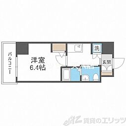 HS梅田EAST 1Kの間取図画像