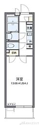 クレイノ輝き 1Kの間取図画像