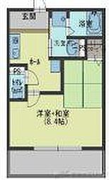 震雲マンション 1Kの間取図画像