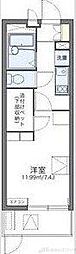 レオパレスTN参番館 1Kの間取図画像