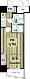 アプリーレ南森町 1DKの間取図画像
