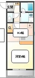 OffTime藤が丘 1Kの間取図画像