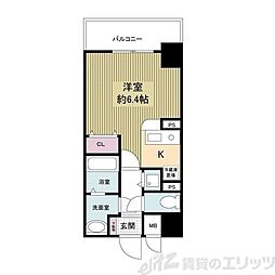 RESIDIA天神橋 1Kの間取図画像