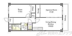 エトワール小松 2LDKの間取図画像