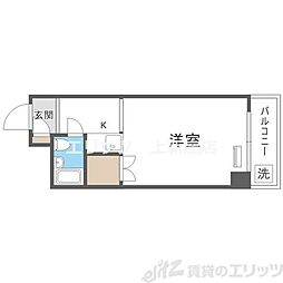 リージェントハイム ワンルームの間取図画像
