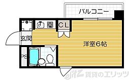エスプライム新大阪2 1Kの間取図画像